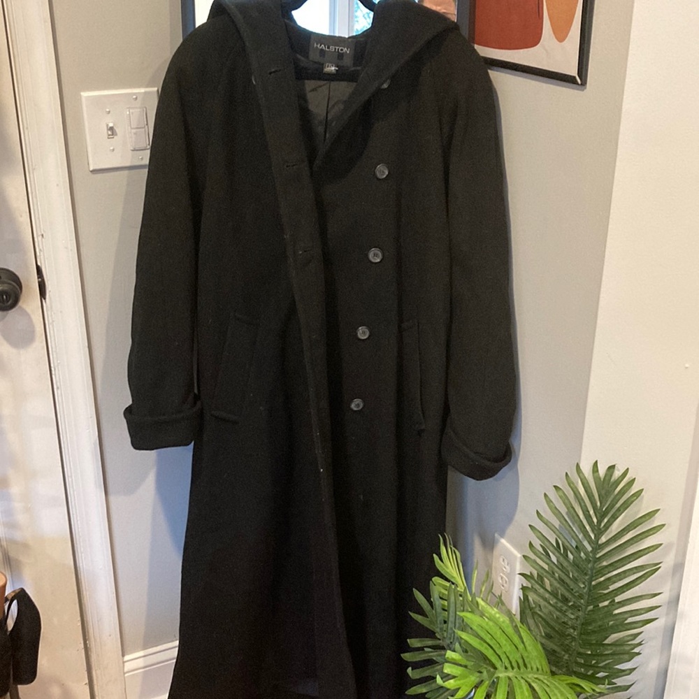 Vintage Halston wool coat.